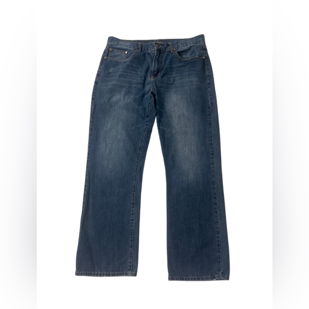Carbon 36x32 Wide-Leg Boot Blue Jeans